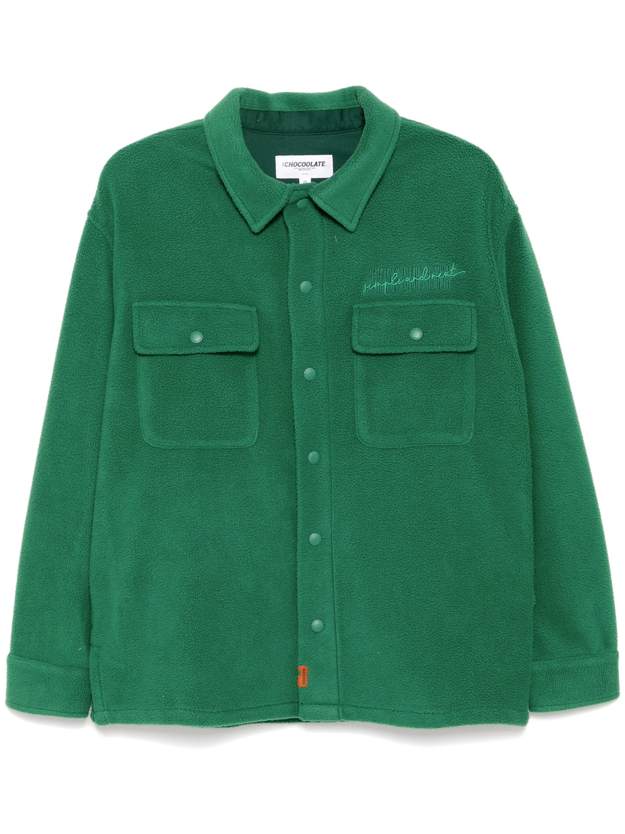 

Куртка-рубашка с вышитым логотипом Chocoolate, зеленый
