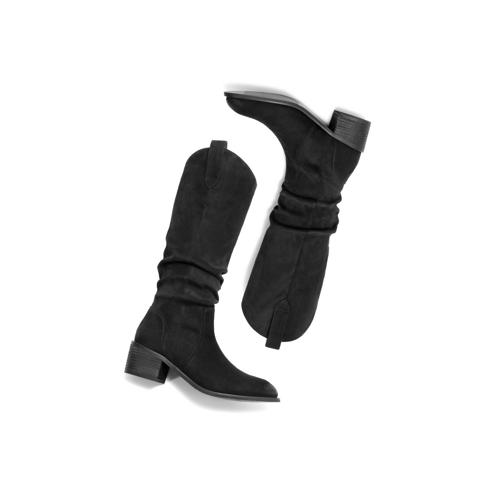BELLE Женские черные полусапожки на каблуке 5 см, цвет Black — фото 3
