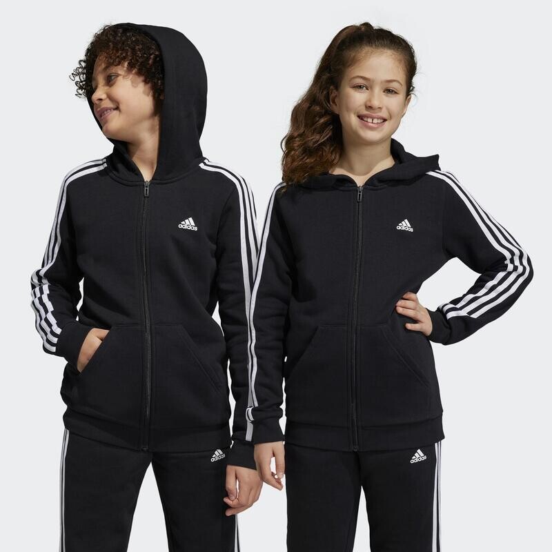 

Флисовая куртка с 3 полосками Essentials с капюшоном ADIDAS, цвет schwarz
