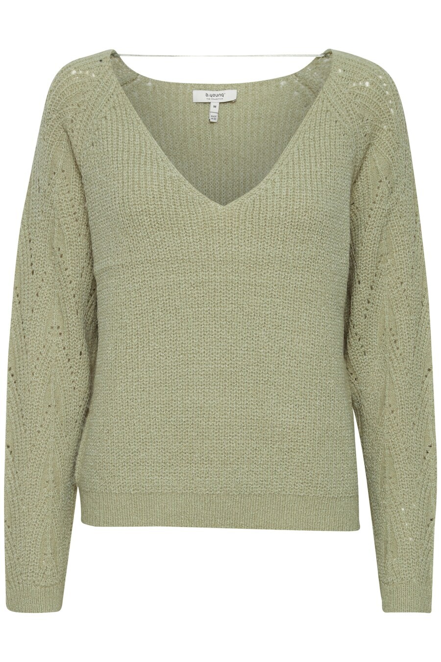 

Тонкий вязаный свитер b.young Sweater OMIKKA, светло-зеленый