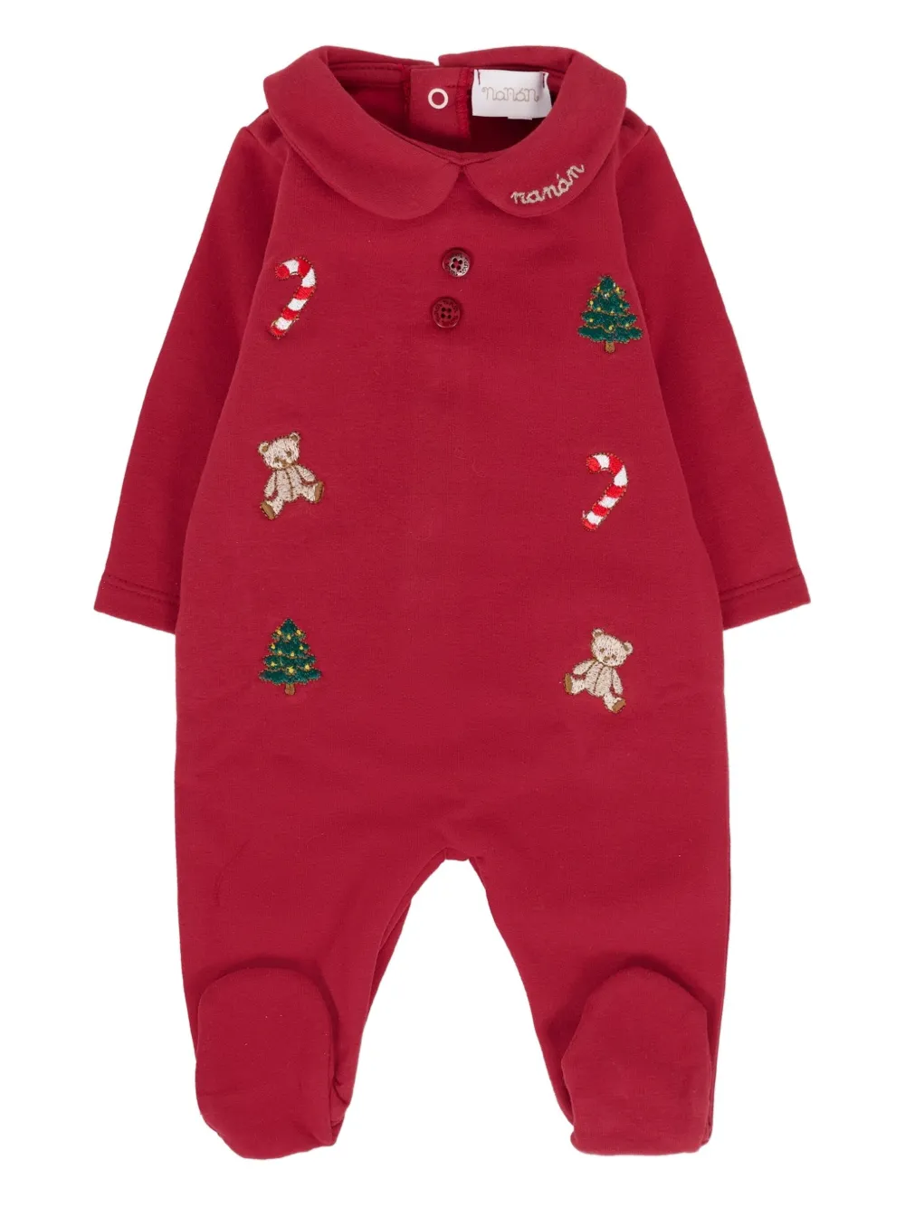 

Пижама с вышитым воротником Nanan, красный