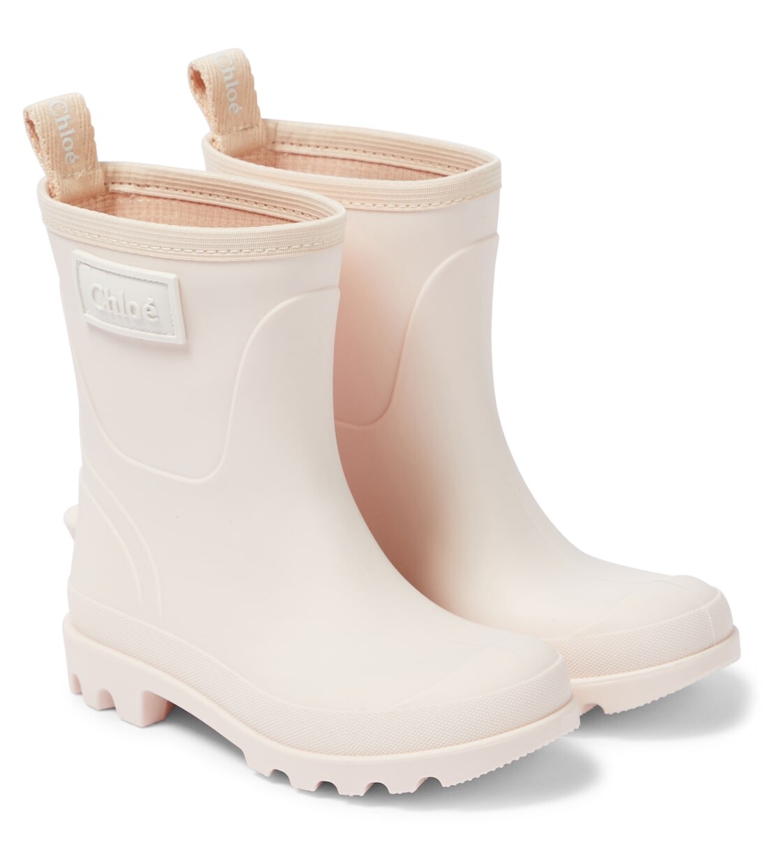 

Резиновые сапоги с логотипом Chloé Kids, розовый