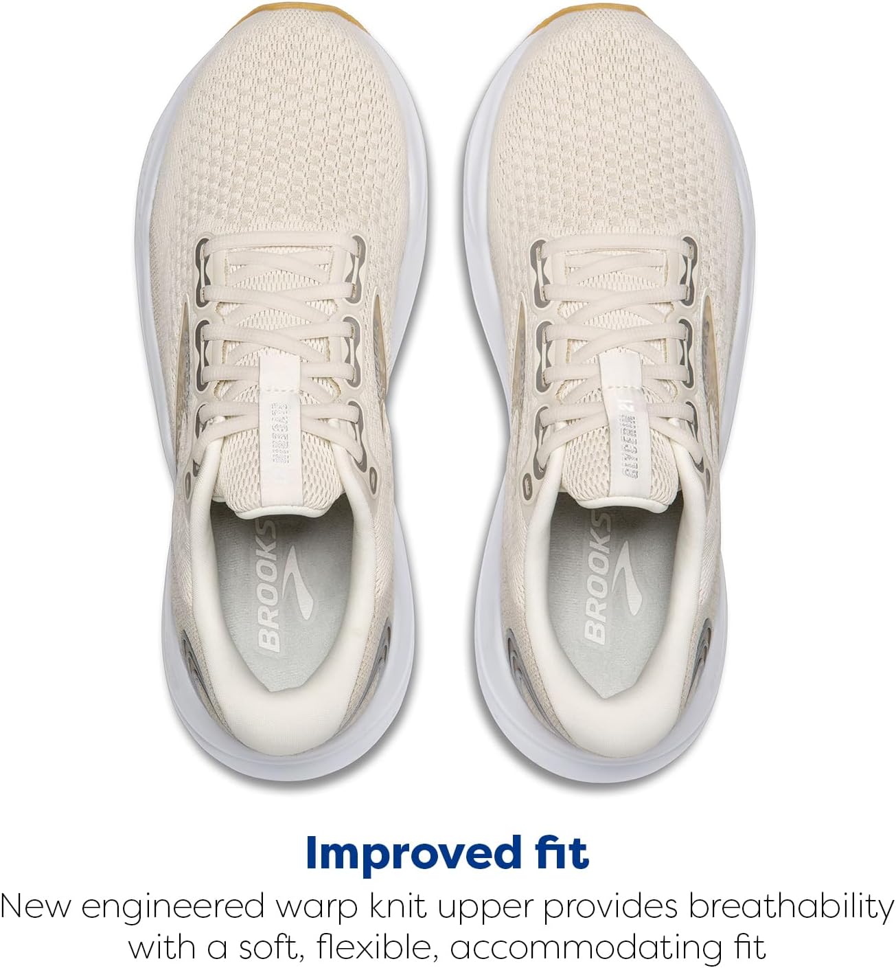 Мужские кроссовки Brooks Glycerin 21 Neutral для бега, белый/хаки — фото 4