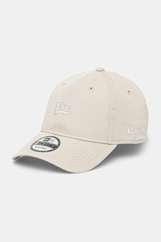 

Хлопковая кепка с козырьком New Era, бежевый