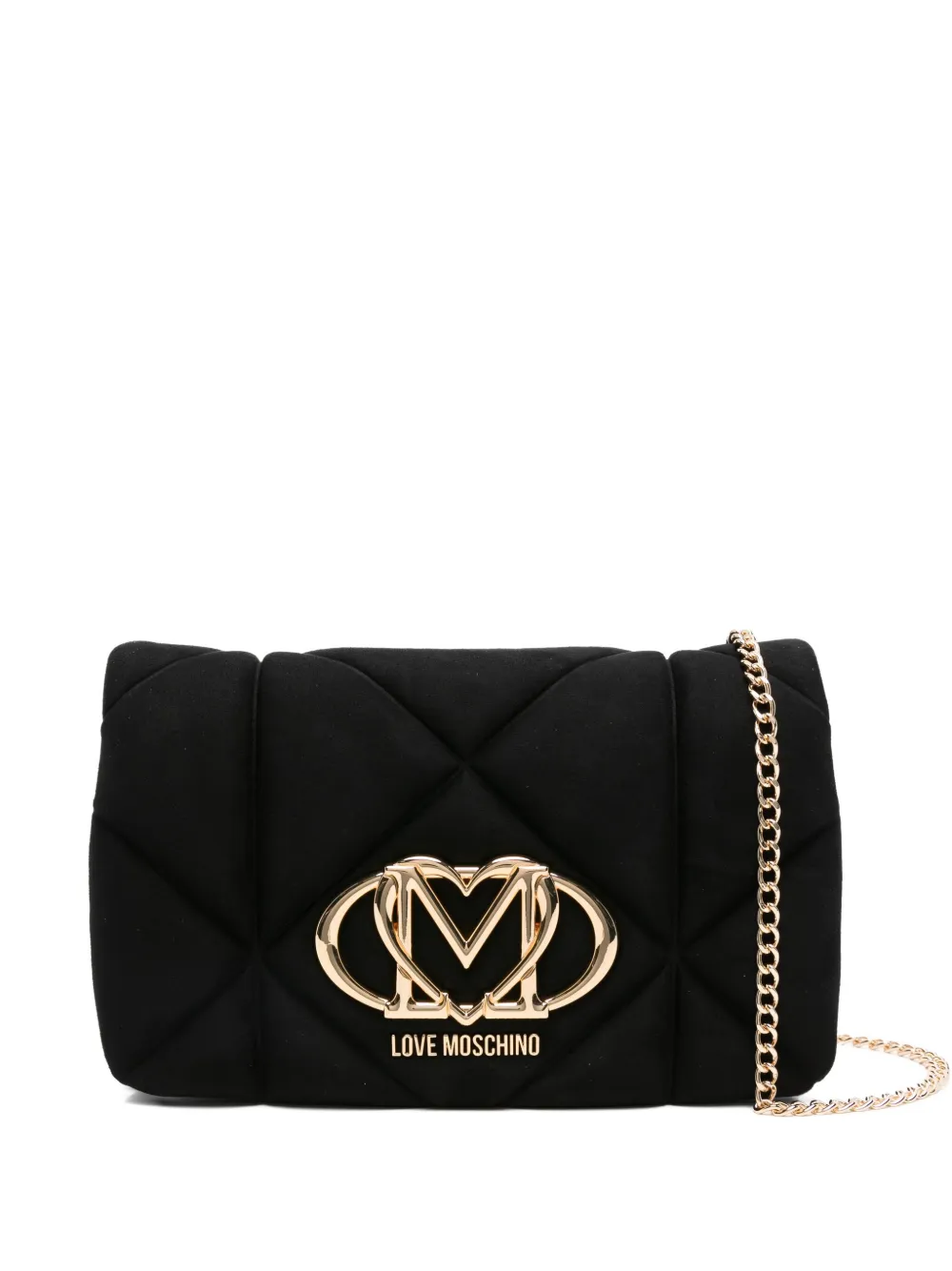 

Стеганая сумка через плечо с логотипом Love Moschino, черный