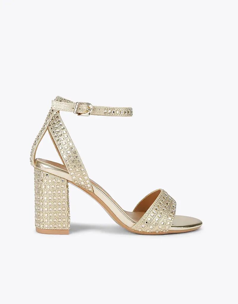Босоножки Carvela Kianni на широком каблуке в золотом цвете