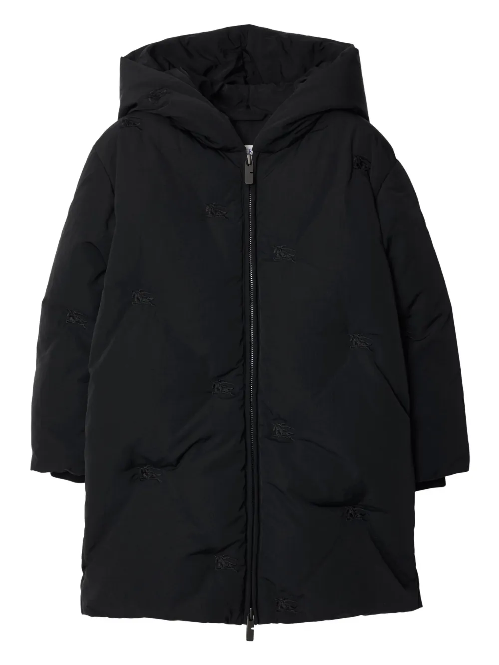 

Куртка с вышитым логотипом BURBERRY KIDS, черный