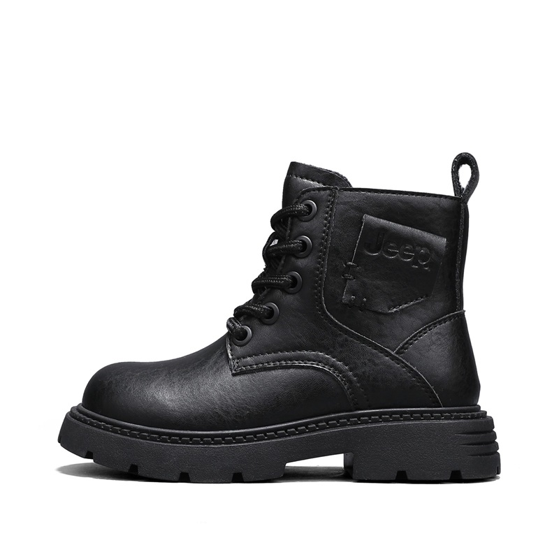 Ботинки Mid top Leather Kids' из искусственной кожи, устойчивые к скольжению и истиранию Jeep, хаки — фото 3