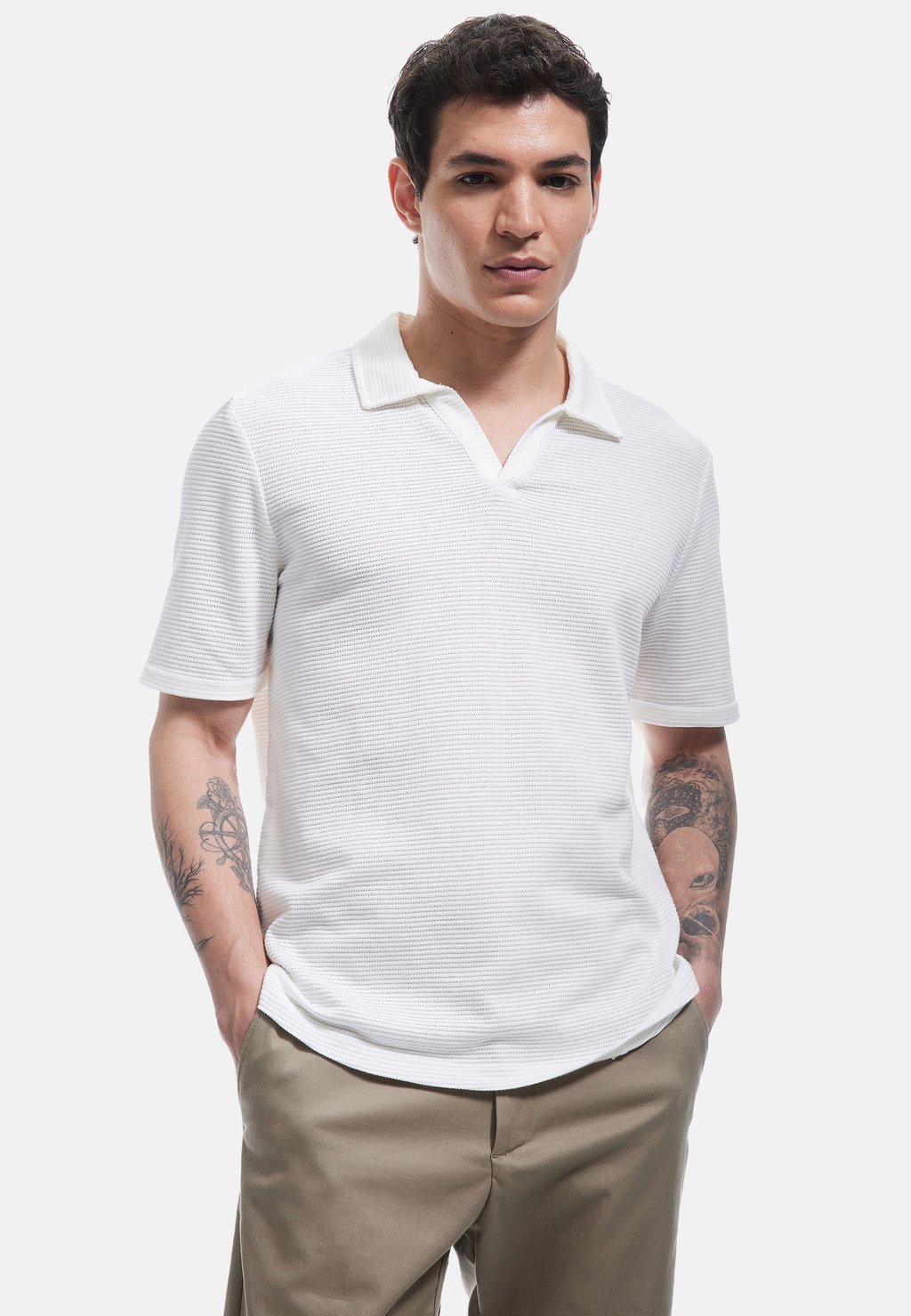 

Рубашка поло V-NECK Koton, белый