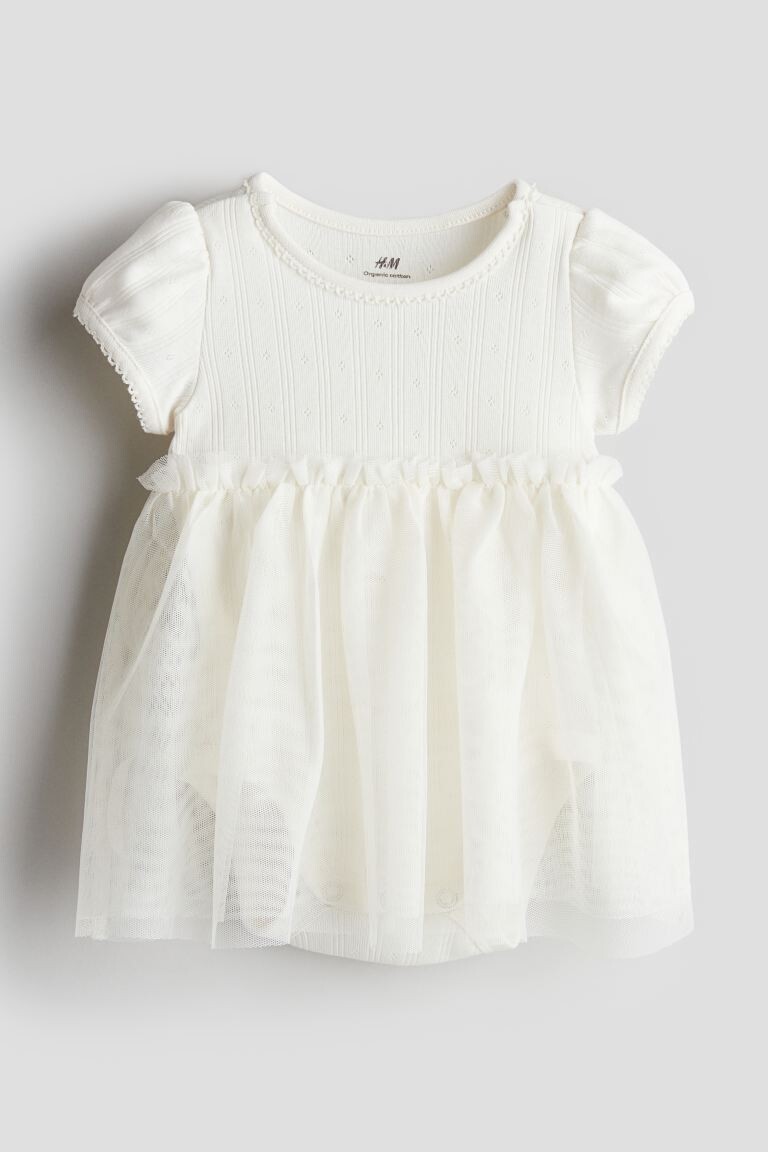 

Платье из тюля с боди H&M, белый