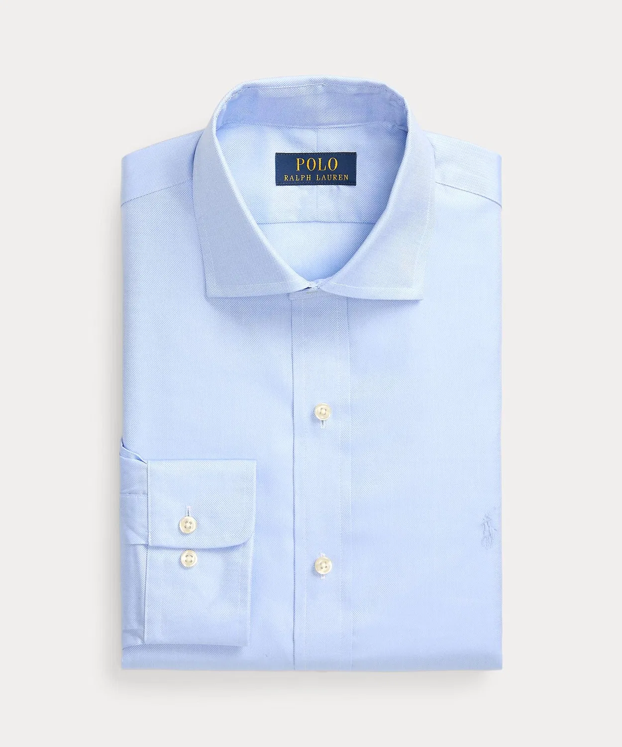 Рубашка классическая Ralph Lauren Regent Classic Fit Dobie, хлопок, синяя — фото 2