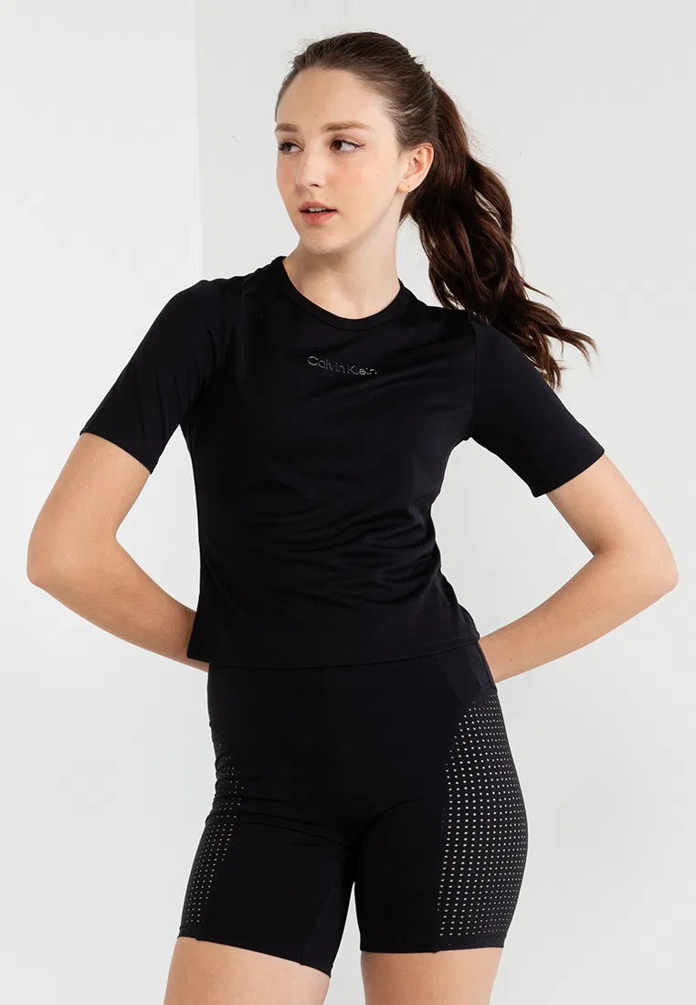 Футболка полуприлегающего кроя Calvin Klein Sport, черный