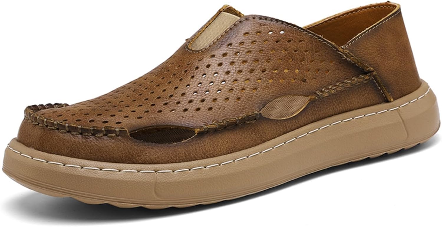 

Мужские спортивные сандалии для альпинизма, летние сетчатые дышащие удобные сандалии, спортивные пляжные сандалии Ucilxi, коричневый