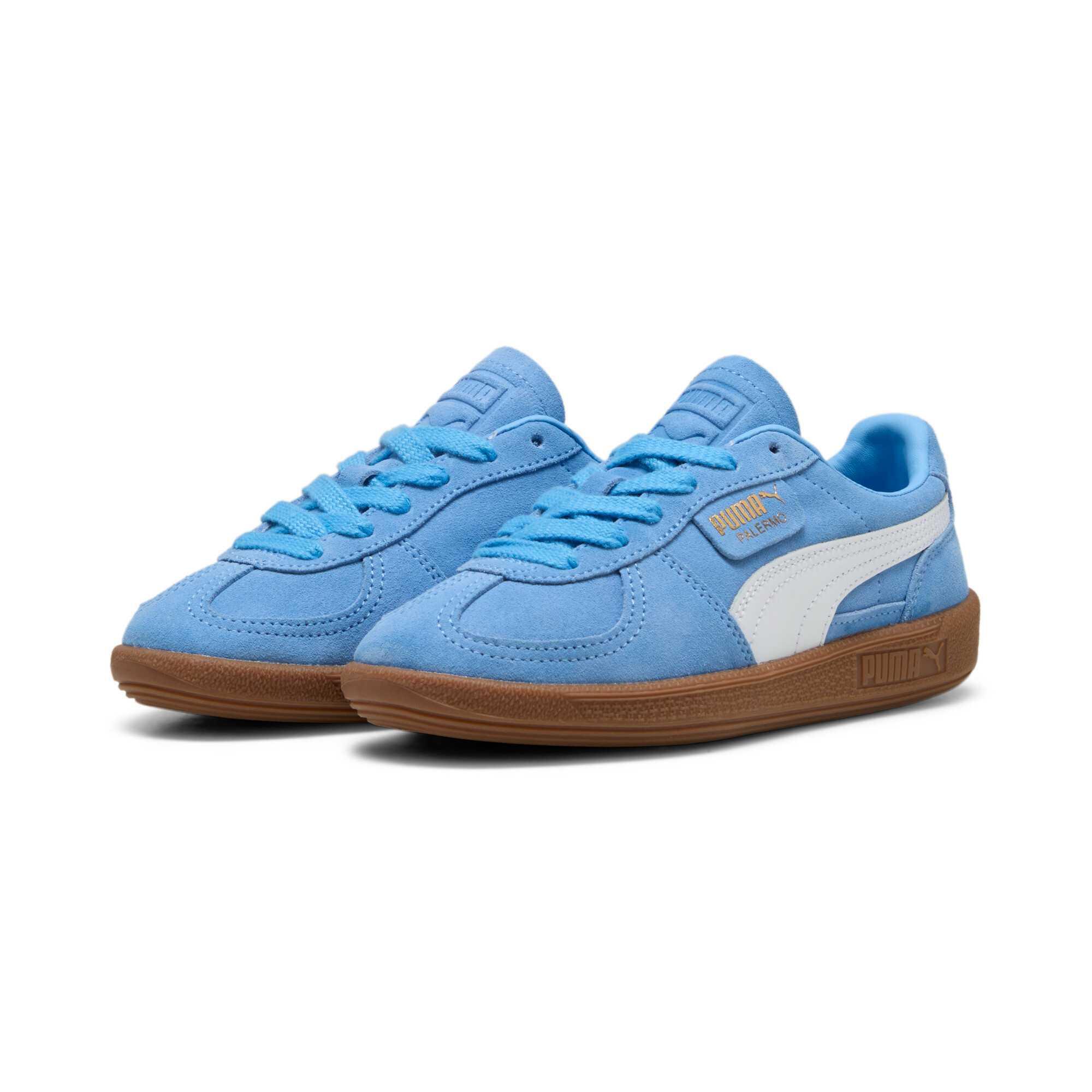 PUMA Палермо лоу топ детские повседневные кроссовки blue детские — фото 2