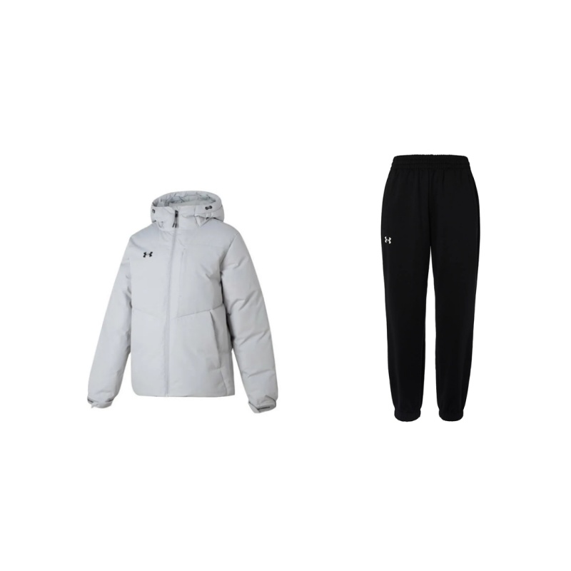 

Повседневная спортивная одежда Unisex Under Armour, clothing sets (светло-серый top+черный pants)