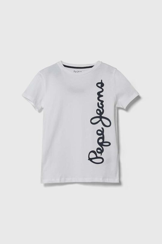 

Детская хлопковая футболка Waldo Pepe Jeans, белый