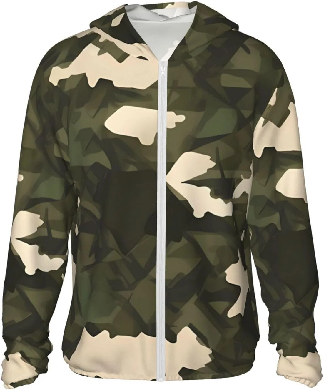 

Мужская солнцезащитная толстовка с капюшоном UPF 50+ Army Camouflage BWLHJKE