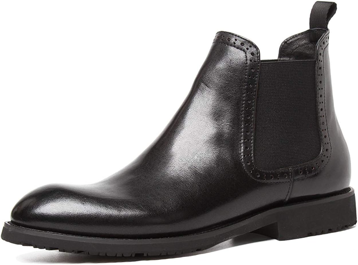 

Мужские повседневные ботинки челси Santimon, кожаные, черные и коричневые