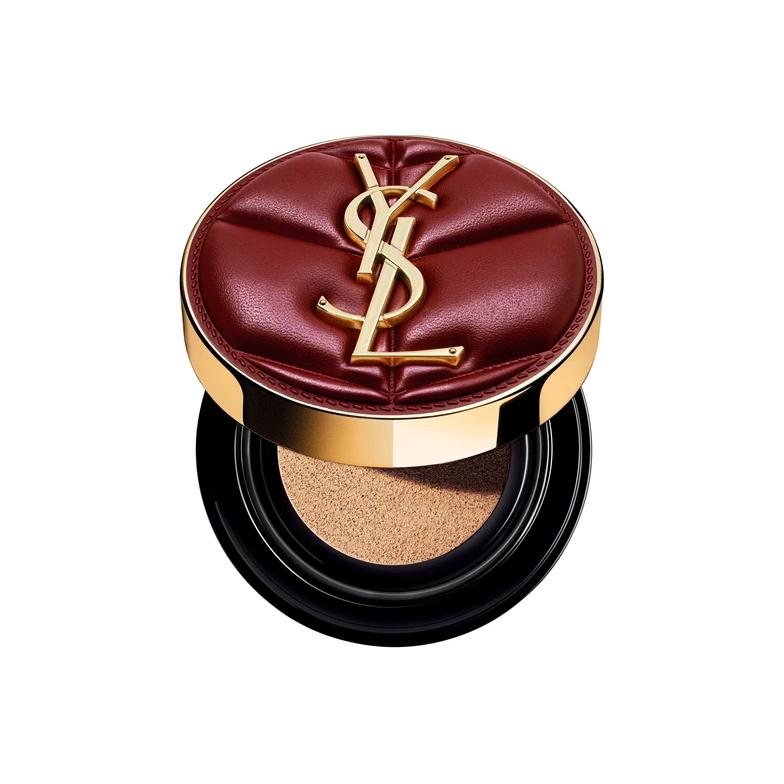SAINT LAURENT Яркий цвет мягкий матовый red leather воздушные подушечки выравнивают тон кожи 14g — фото 2