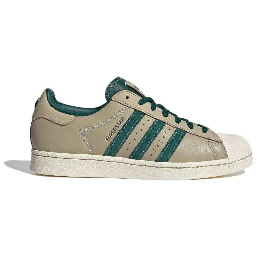 Adidas originals Superstar Обувь для скейтбординга унисекс, Khaki brown/white/green — фото 2