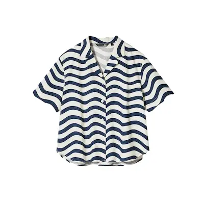 

Marimekko Co-brand Shirt Women's Navy Uniqlo