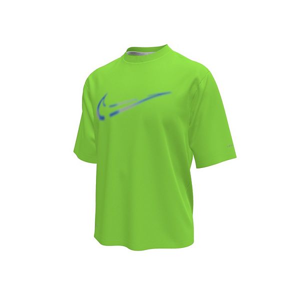 Мальчиковый топ для плавания с коротким рукавом Hydroguard Dri-FIT UV Nike, Voltage Green — фото 3