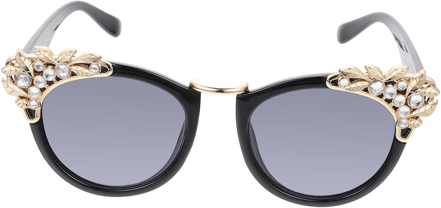 

Солнцезащитные очки FRCOLOR «Кошачий глаз» со стразами для женщин, ретро-стиль, увеличенный размер, защита от УФ-излучения, модные аксессуары для пляжа и отдыха на природе, Black