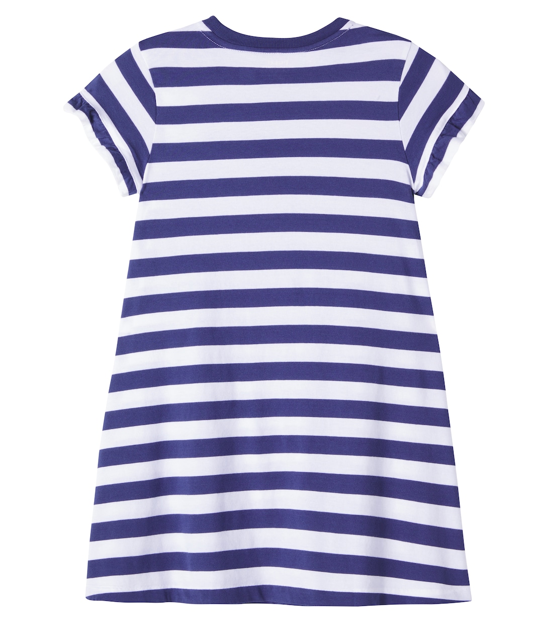Полосатое хлопковое платье Polo Bear Polo Ralph Lauren Kids, Navy/White Stripe — фото 4
