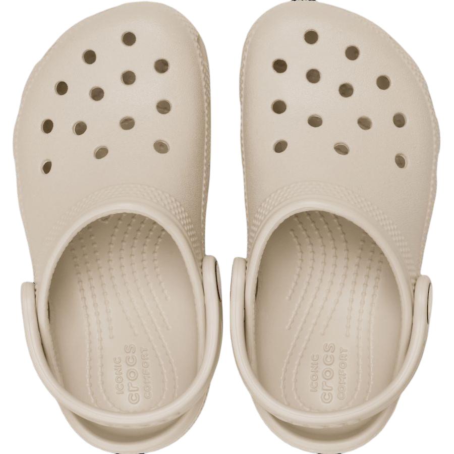 Crocs Классические клоги с дышащей поддержкой, низкие, для малышей, бежевые — фото 4