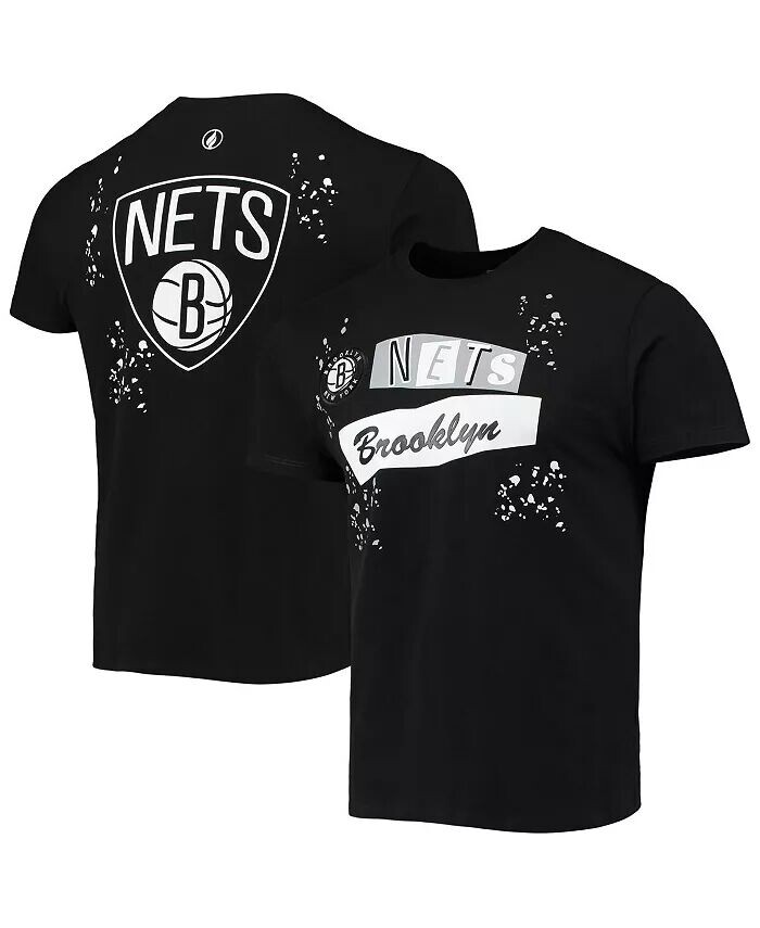 

Мужская черная футболка Brooklyn Nets Confetti Fisll, черный