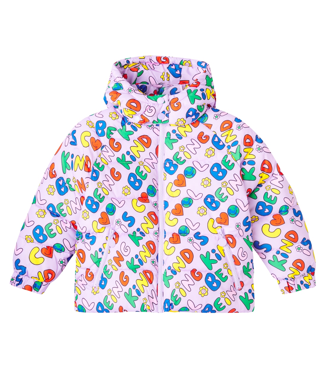 

Принтованная пуховая куртка Stella McCartney Kids, Viola/Multicolor