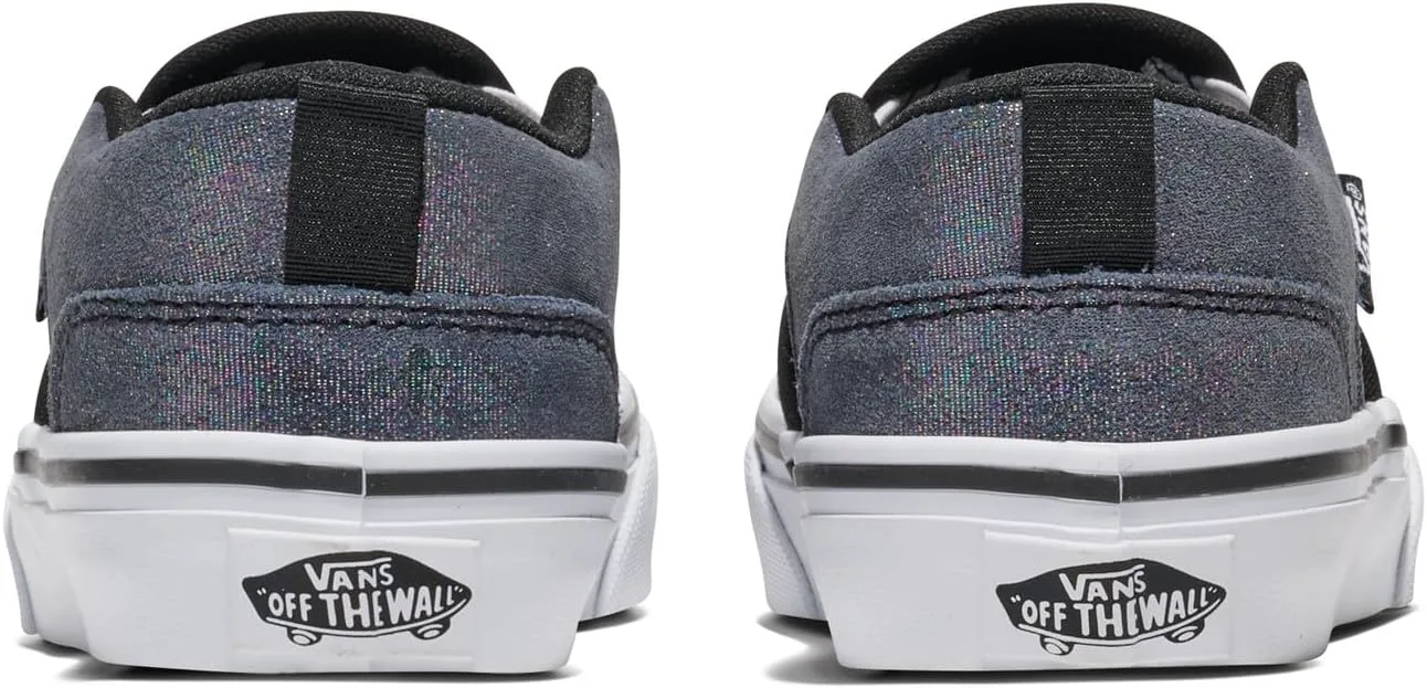 Кеды Vans Asher без шнурков для детей и подростков, черный — фото 2