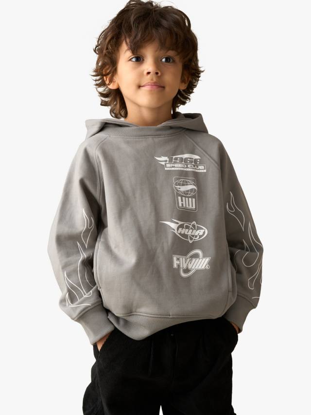 

Детская хлопковая толстовка Hot Wheels Angel & Rocket, Grey