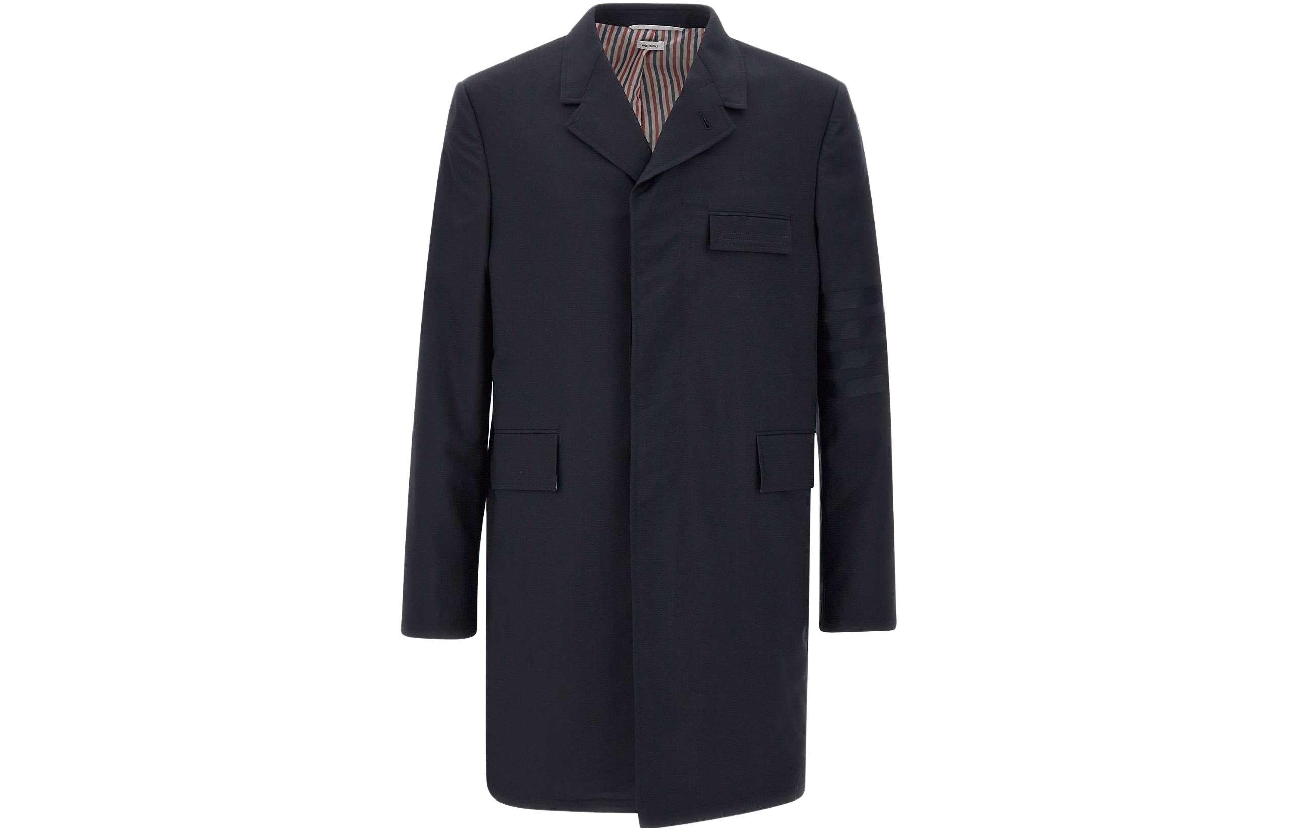

THOM BROWNE Пальто мужское морской синий, Marine Blue