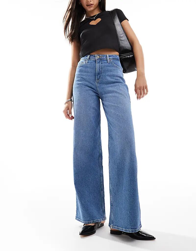 

Lee Jeans – Stella – джинсы А-силуэта средне-синего цвета с высокой талией