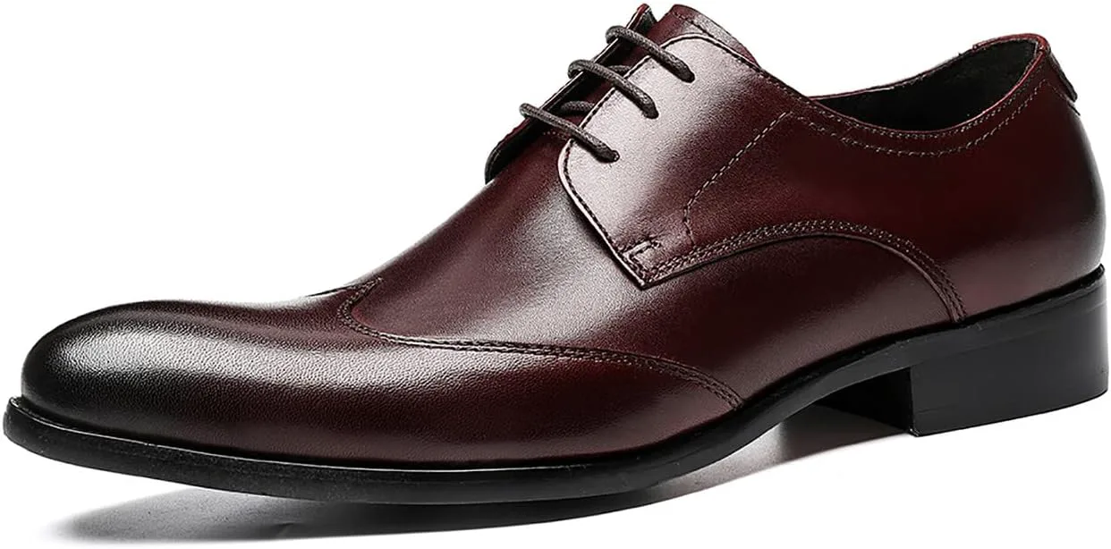 

Мужские кожаные туфли Santimon, официальные оксфорды, модные свадебные, для вечеринки, деловые, дерби, повседневные и для прогулок, для мужчин и мальчиков, красный