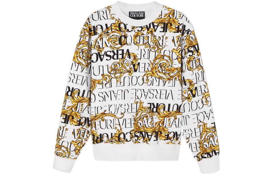 

VERSACE JEANS COUTURE Белая толстовка мужская FW22, Белый, VERSACE JEANS COUTURE Белая толстовка мужская FW22