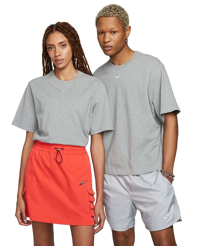 

Женская спортивная футболка Essentials свободного кроя Nike, серый