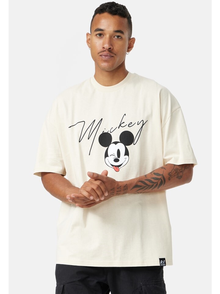 

Футболка Re:Covered T-Shirt Disney Mickey Signature, экрю
