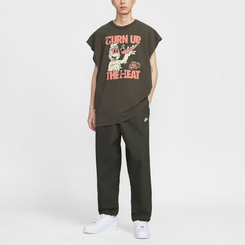 Nike Повседневные брюки Woven для мужчин, зеленые, Moderate Others — фото 3