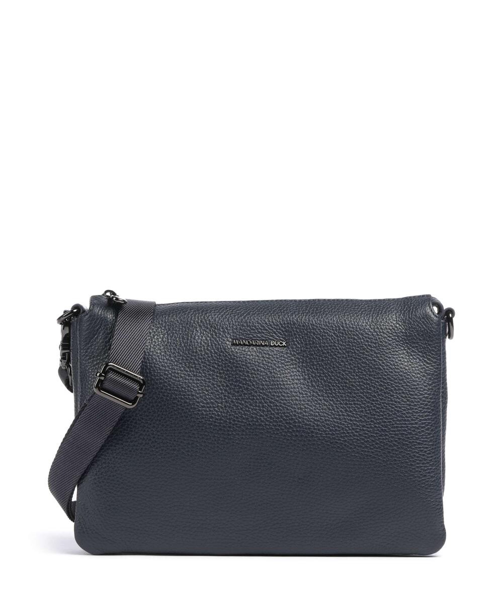 

Сумка на плечо из мягкой кожи из зернистой телячьей кожи. Mandarina Duck, синий