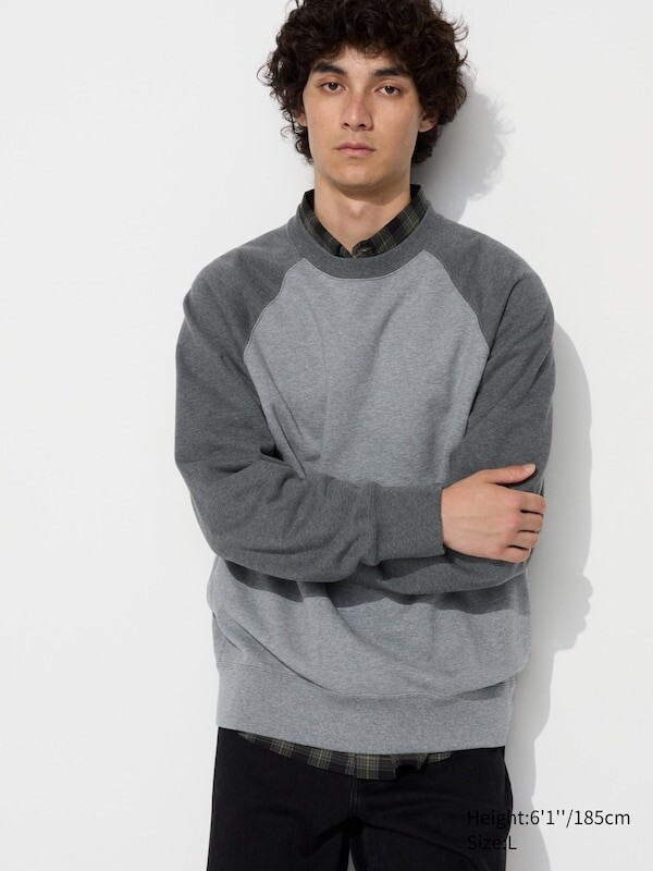 

Толстовка цветной блок Uniqlo, серый