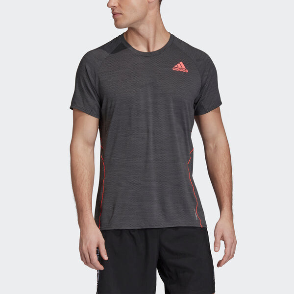 Футболка adidas Runner Tee Running Sports Training Quick Dry Short Sleeve Gray, серый — фото 3