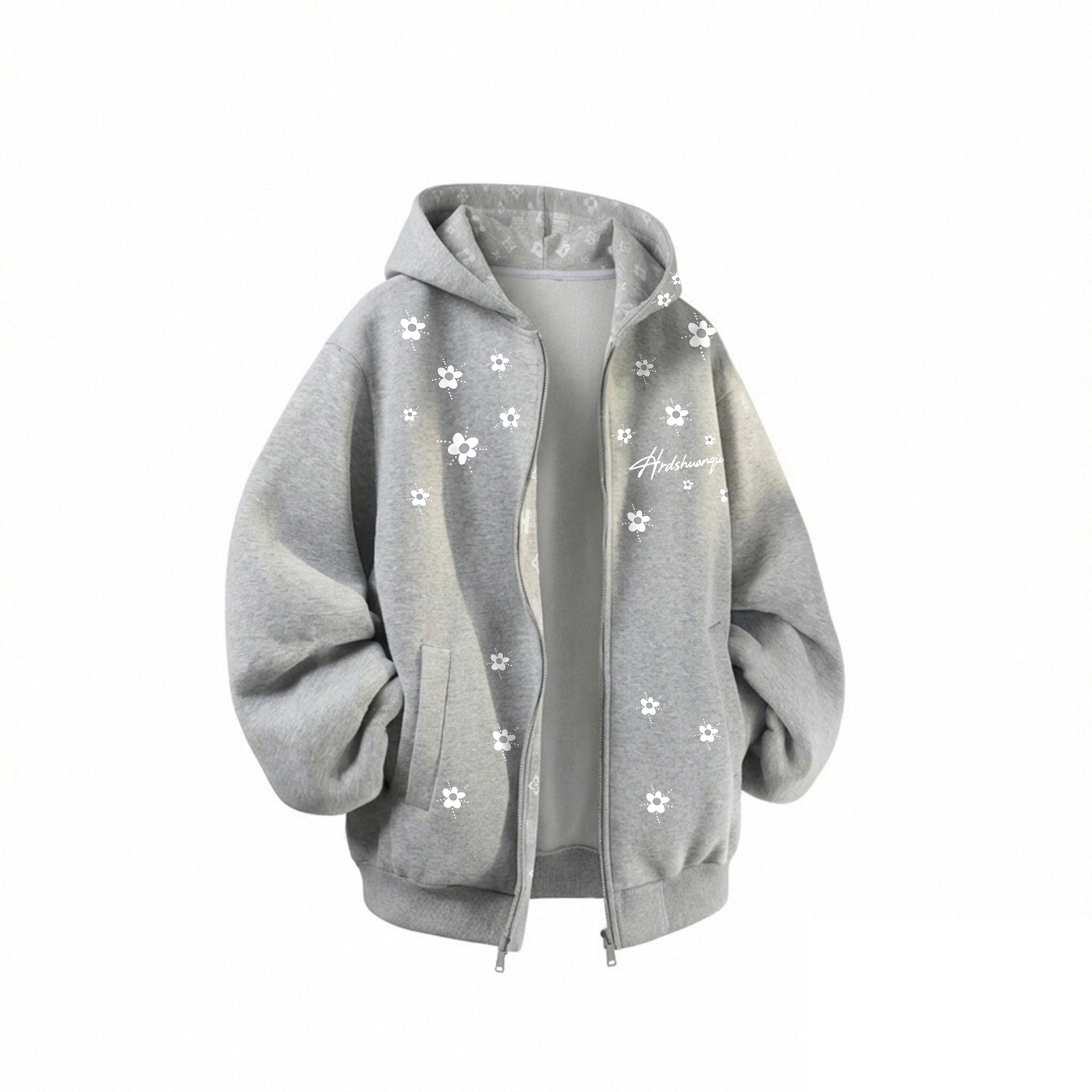 

Толстовка Unisex Hooded Moderate Heavyweight HUANQIU, heather серый