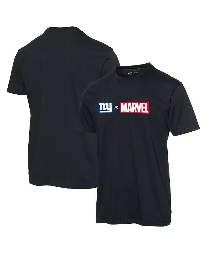 

Мужская черная футболка с логотипом New York Giants Marvel Junk Food