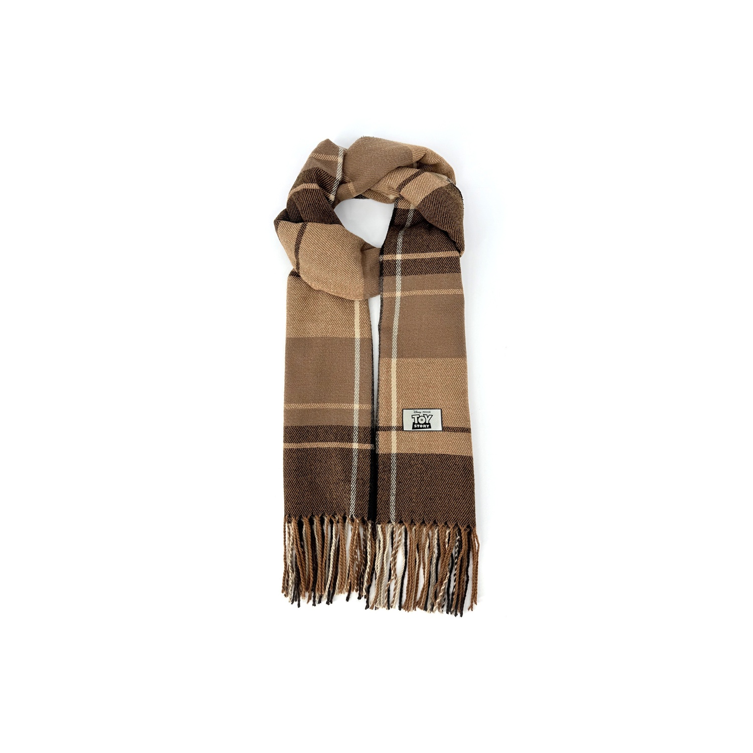

Disney Полиэстеровый вязаный шарф унисекс, Coffee Plaid