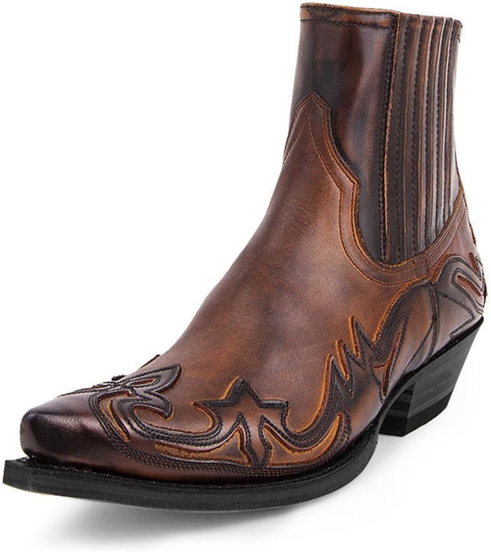 

Западные ковбойские сапоги для мужчин, мотоциклетные, рабочие, традиционные деревенские сапоги, тактические сапоги для мужчин и женщин с подошвой, предотвращающей скольжение Generic, коричневый