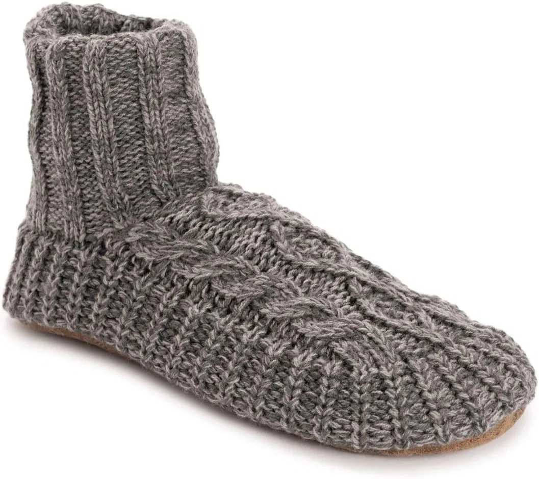 Тапочки с кабельным узором MUK LUKS, серый
