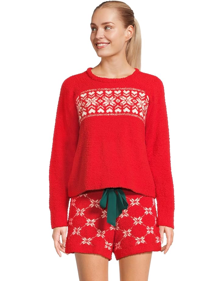 

Женский комплект для сна HONEYDEW Snow Angel свитер и шорты, Santa Fair Isle