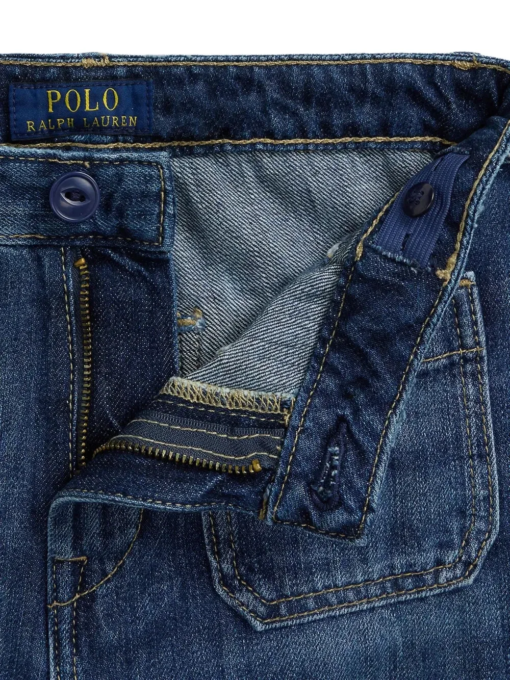 Джинсы с накладными карманами Polo Ralph Lauren Kids, синий — фото 3